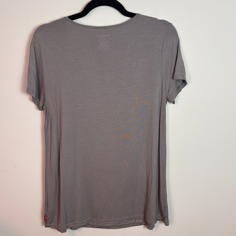 Magnetic Me Womens Grey Stretch Short Sleeve Nursing Tee size MED 8/10 Comfort - Picture 5 of 8